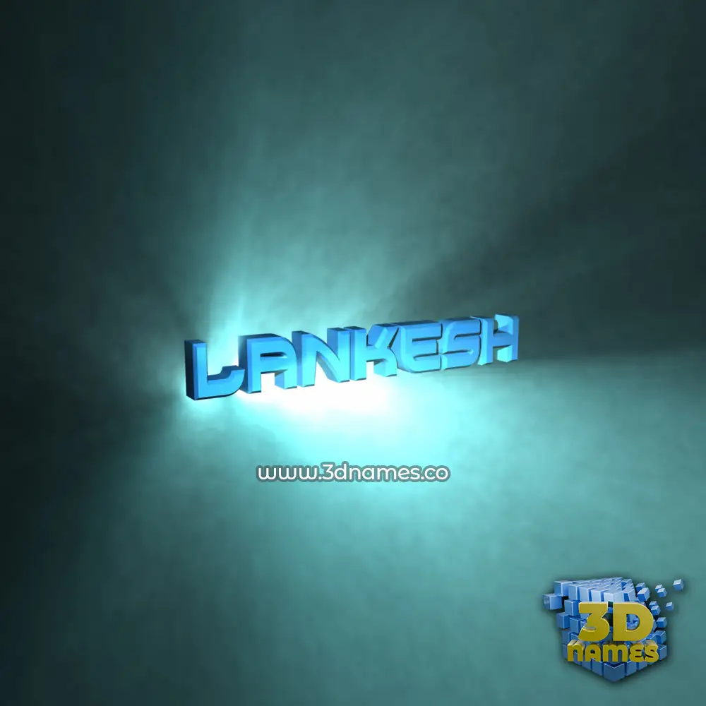 lankesh in Light Shine style - 3D name wallpaper