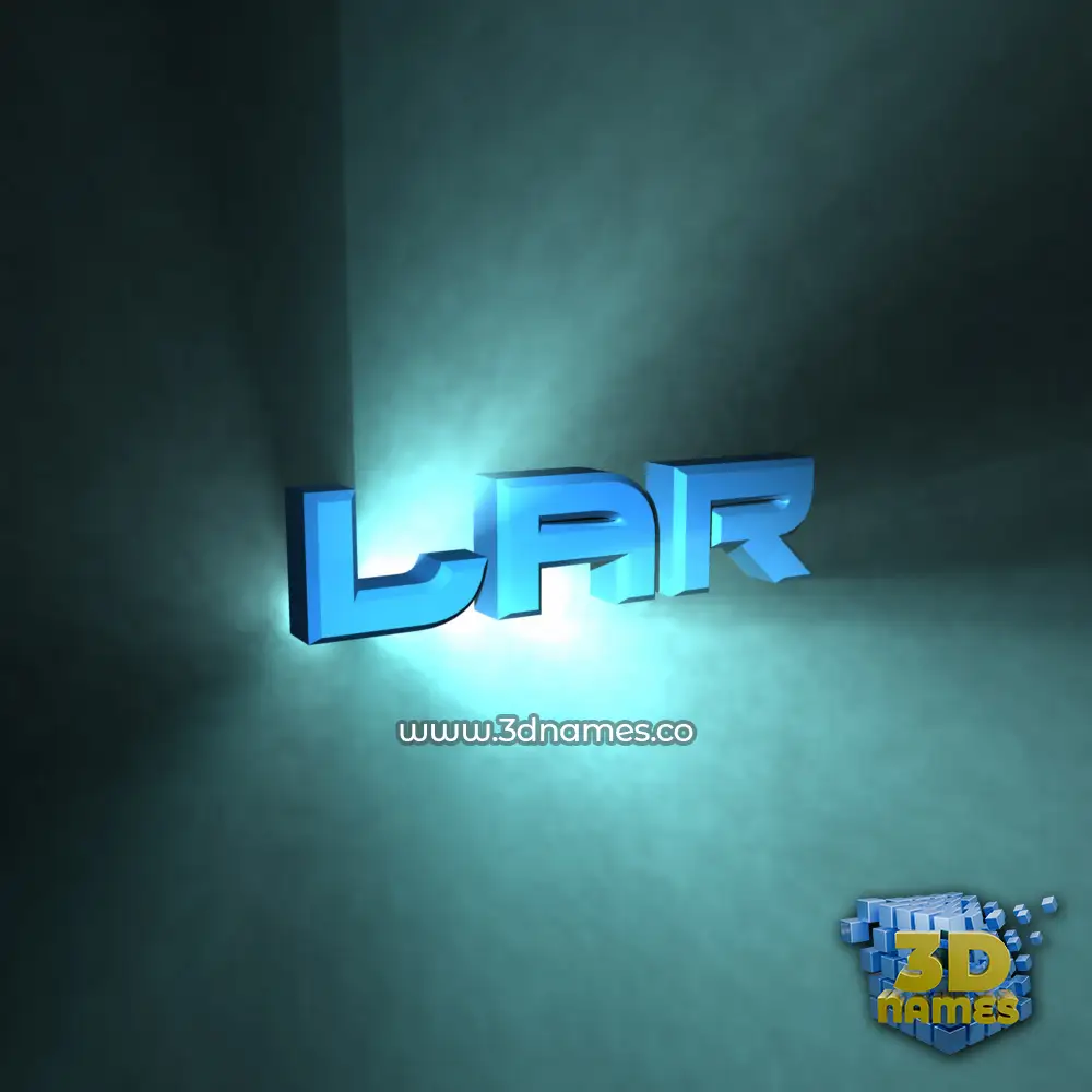 lar in Light Shine style - 3D name wallpaper