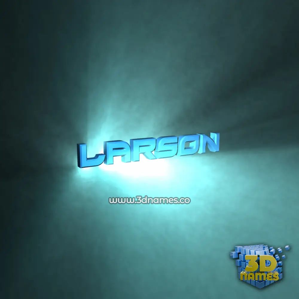 larson in Light Shine style - 3D name wallpaper