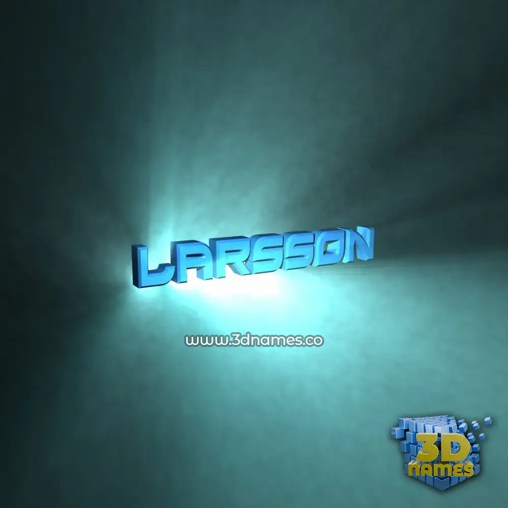 larsson in Light Shine style - 3D name wallpaper
