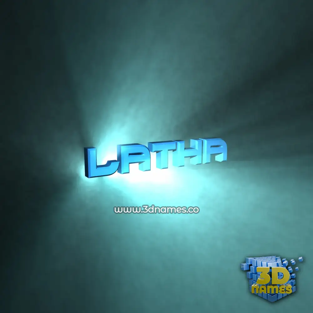 latha in Light Shine style - 3D name wallpaper