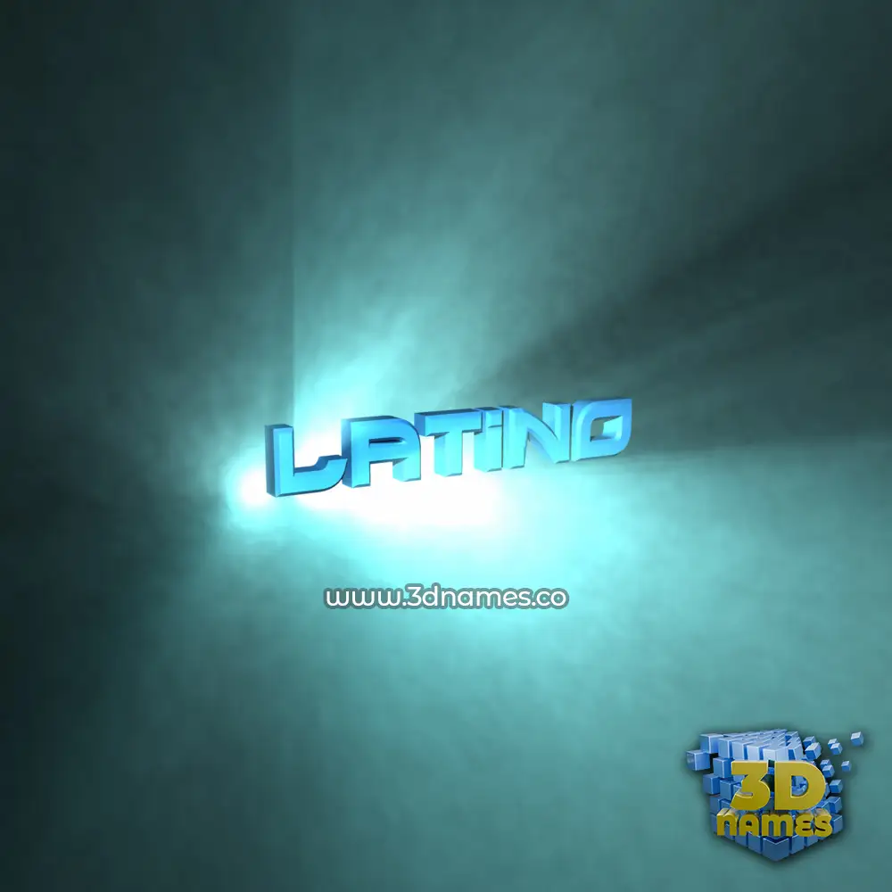 latino in Light Shine style - 3D name wallpaper