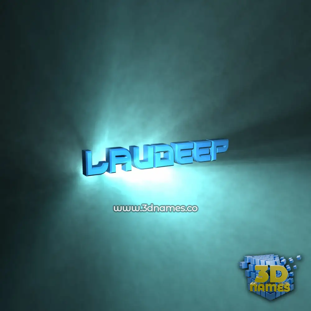 laudeep in Light Shine style - 3D name wallpaper