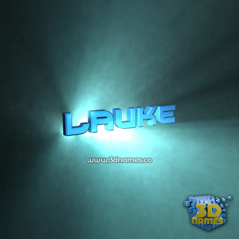 lauke in Light Shine style - 3D name wallpaper