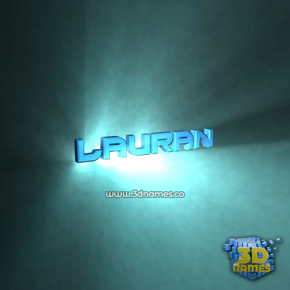 lauran in Light Shine style - 3D name wallpaper