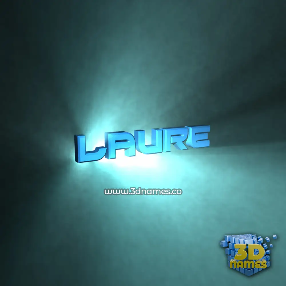 laure in Light Shine style - 3D name wallpaper