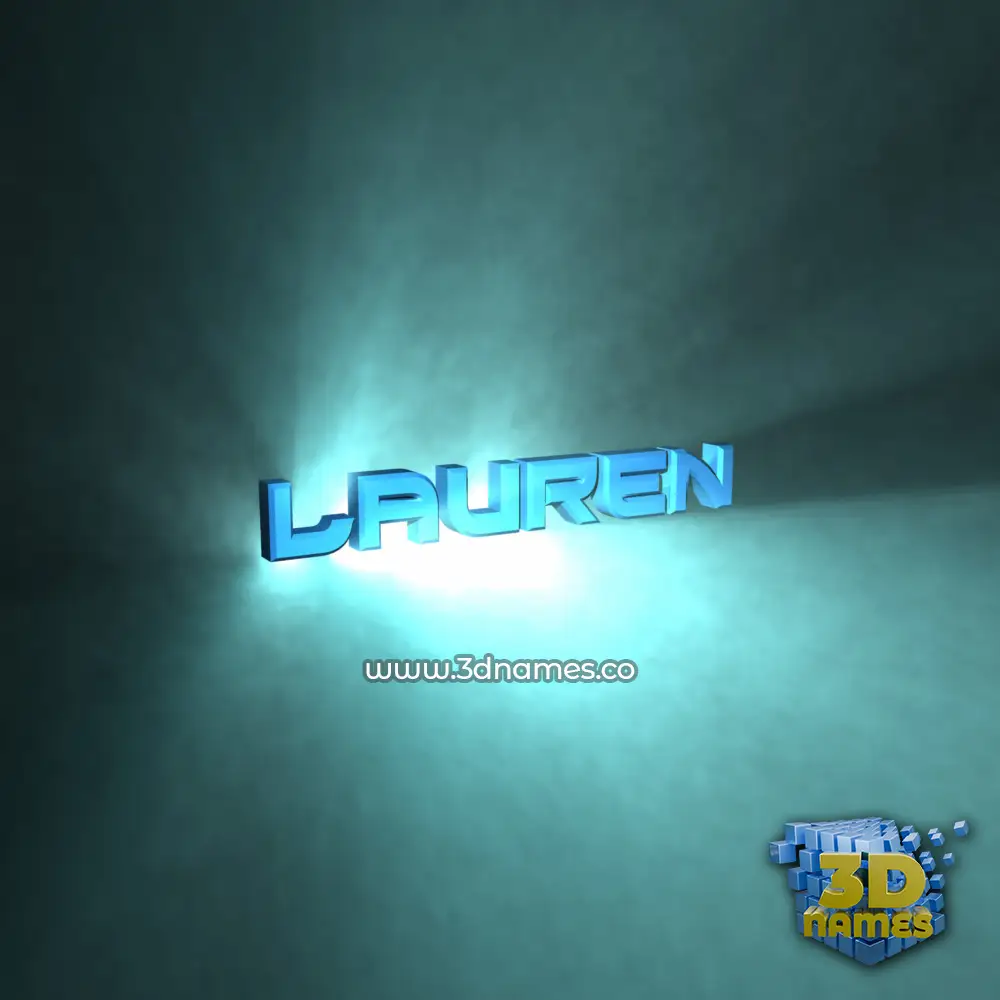 lauren in Light Shine style - 3D name wallpaper