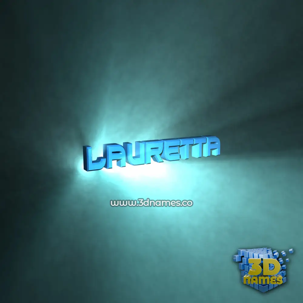 lauretta in Light Shine style - 3D name wallpaper