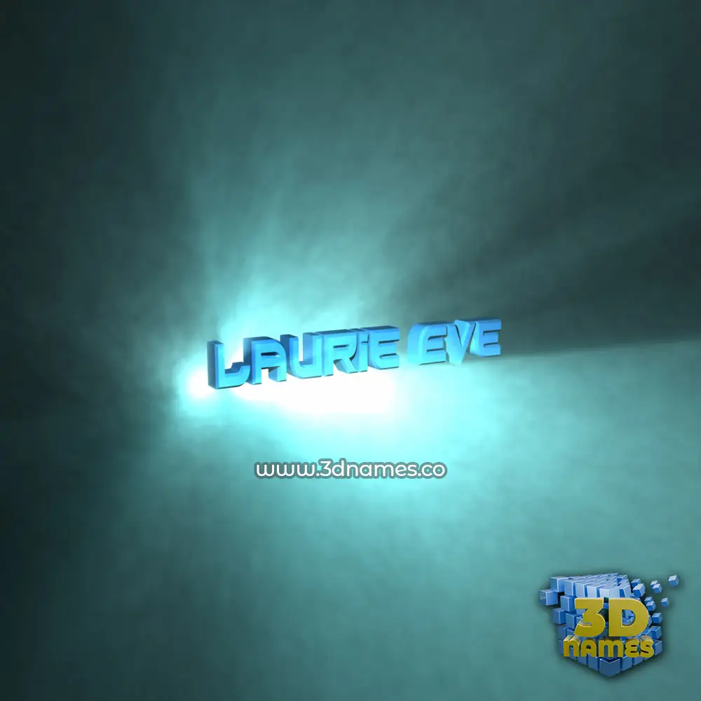 laurie eve in Light Shine style - 3D name wallpaper