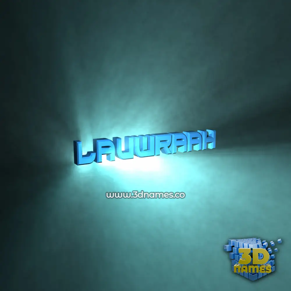 lauwraah in Light Shine style - 3D name wallpaper