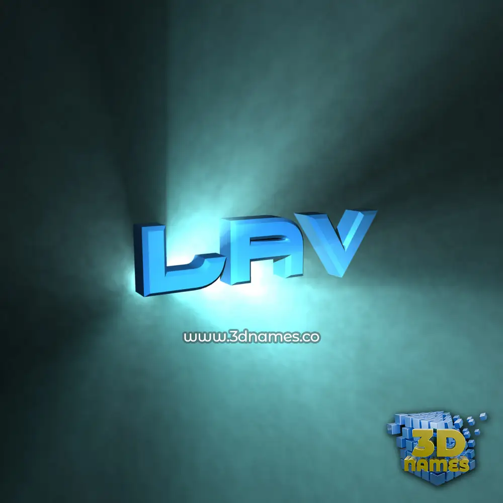 lav in Light Shine style - 3D name wallpaper