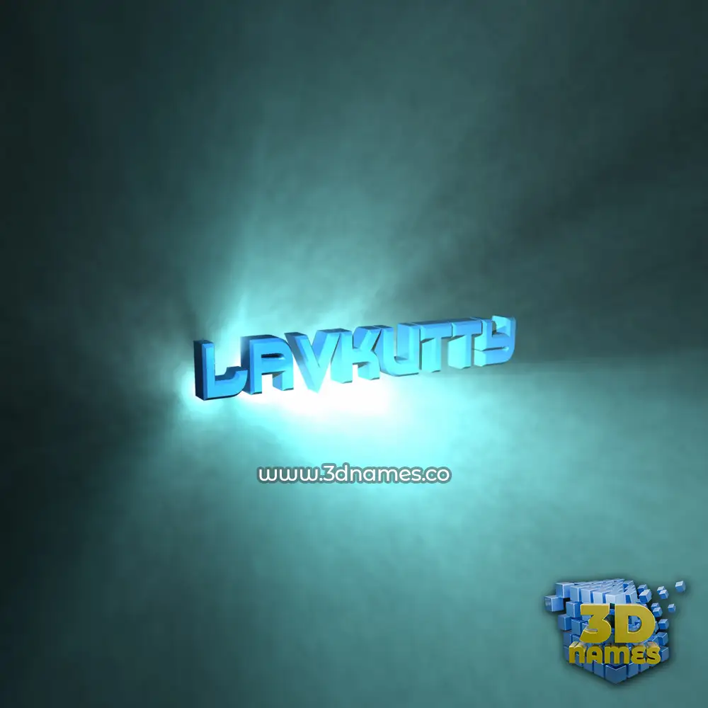 lavkutty in Light Shine style - 3D name wallpaper