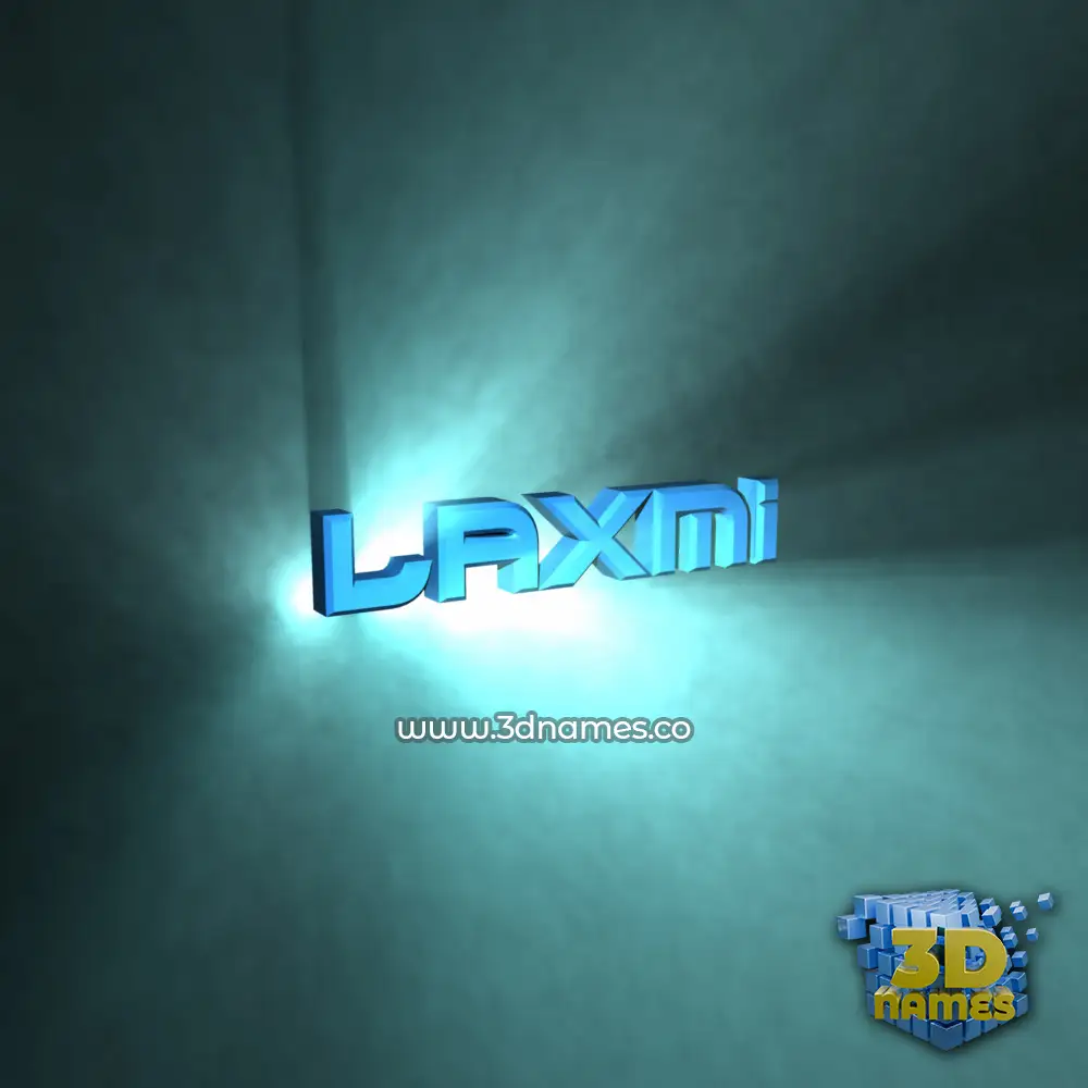 laxmi in Light Shine style - 3D name wallpaper