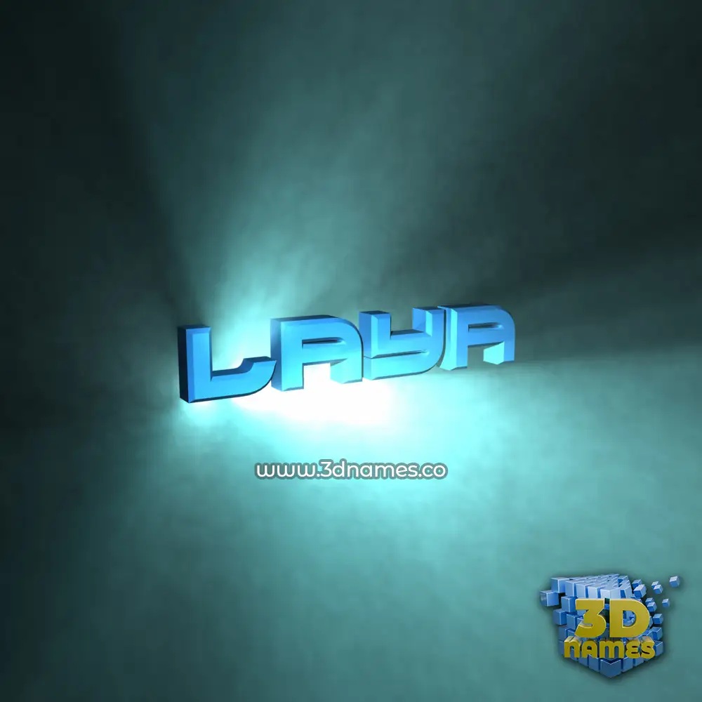 laya in Light Shine style - 3D name wallpaper
