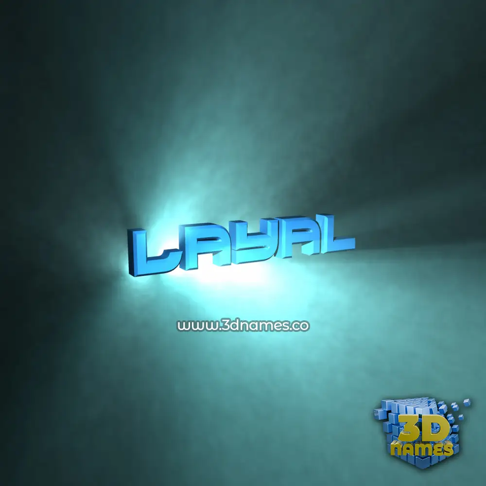 layal in Light Shine style - 3D name wallpaper
