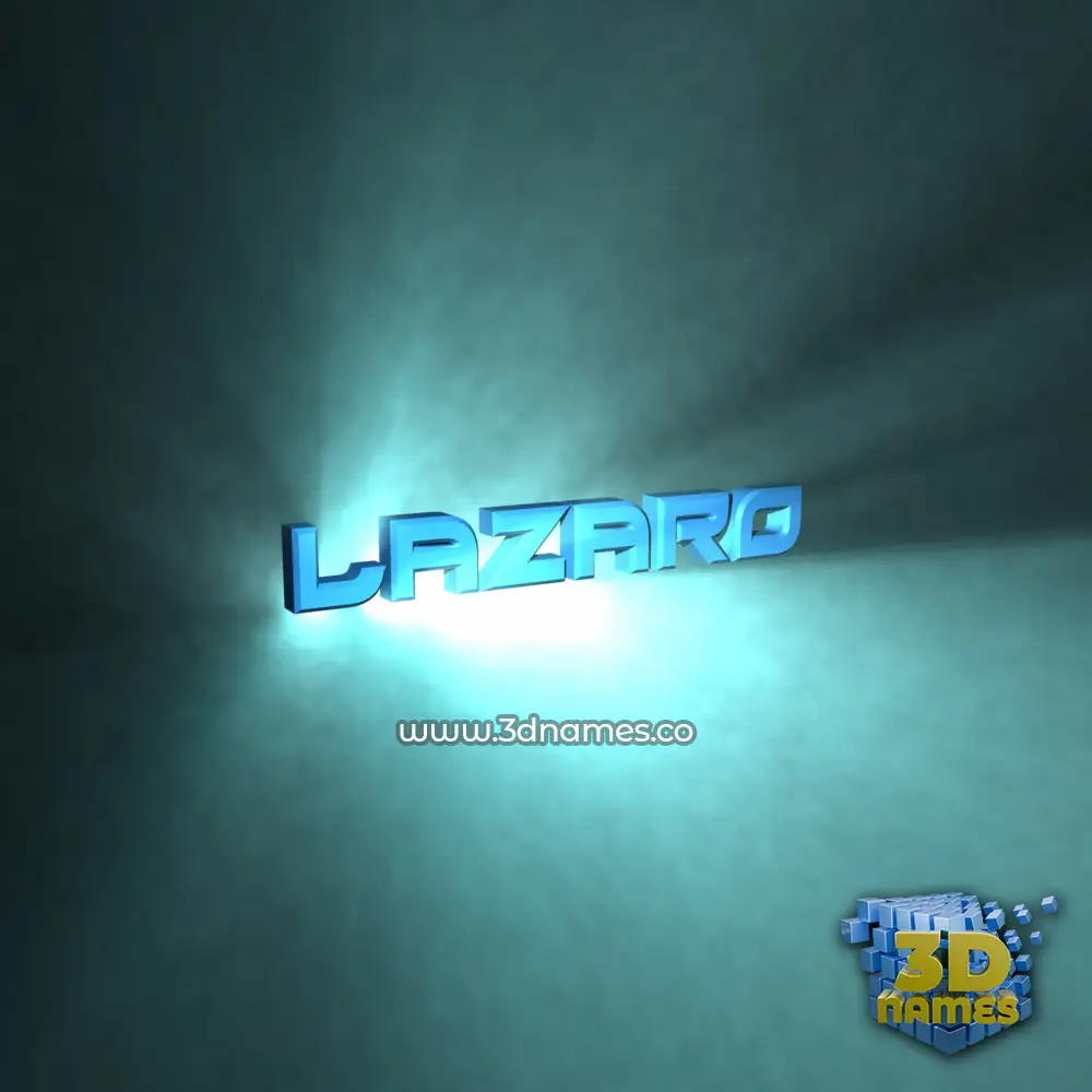 lazaro in Light Shine style - 3D name wallpaper