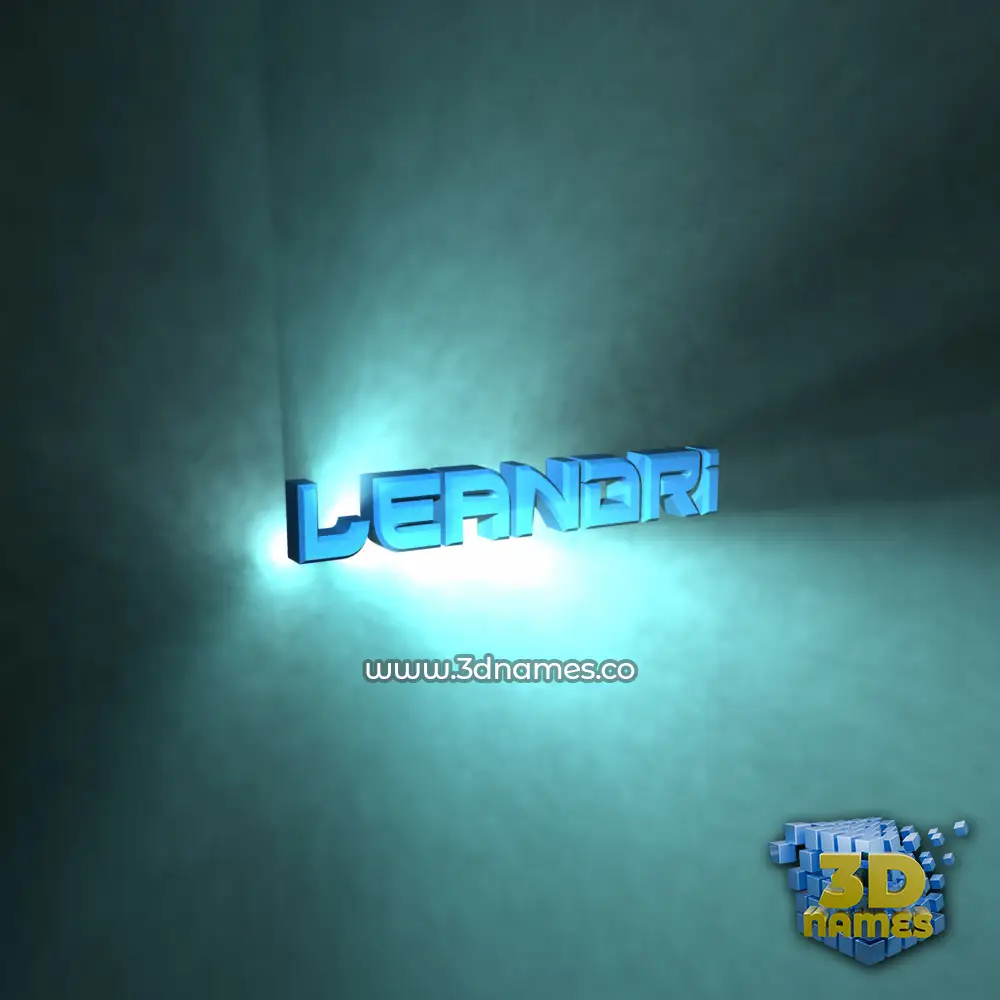 leandri in Light Shine style - 3D name wallpaper