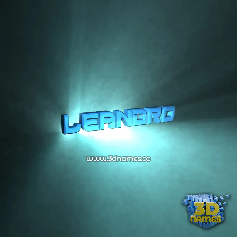 leandro in Light Shine style - 3D name wallpaper