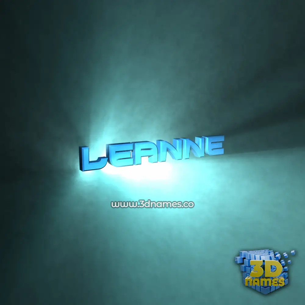 leanne in Light Shine style - 3D name wallpaper