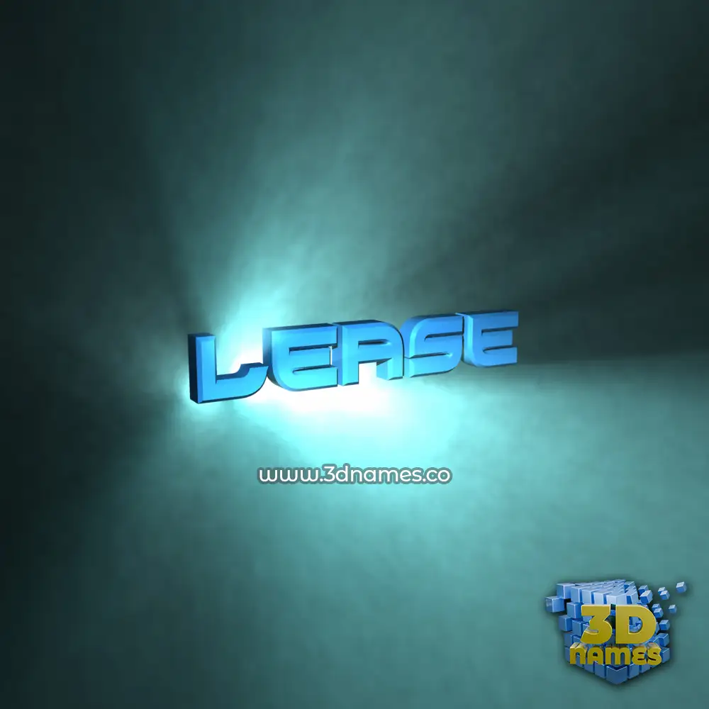 lease in Light Shine style - 3D name wallpaper