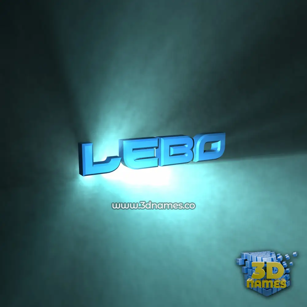 lebo in Light Shine style - 3D name wallpaper