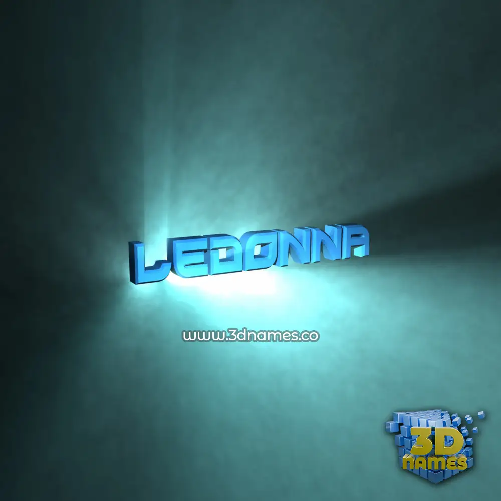 ledonna in Light Shine style - 3D name wallpaper