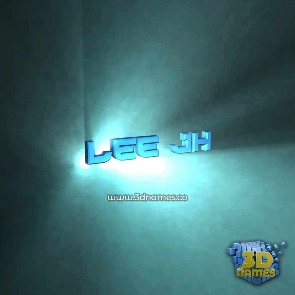 lee jh in Light Shine style - 3D name wallpaper