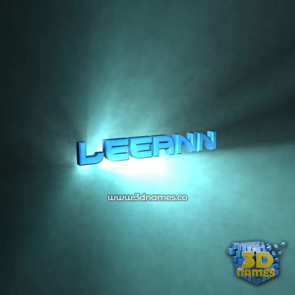 leeann in Light Shine style - 3D name wallpaper