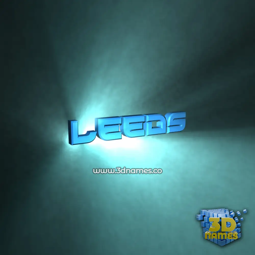 leeds in Light Shine style - 3D name wallpaper