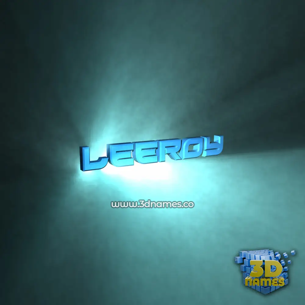 leeroy in Light Shine style - 3D name wallpaper