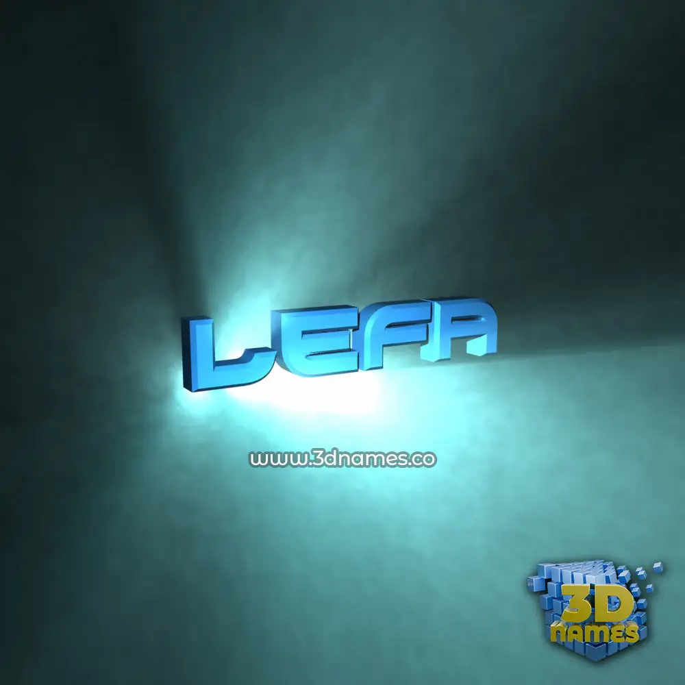 lefa in Light Shine style - 3D name wallpaper
