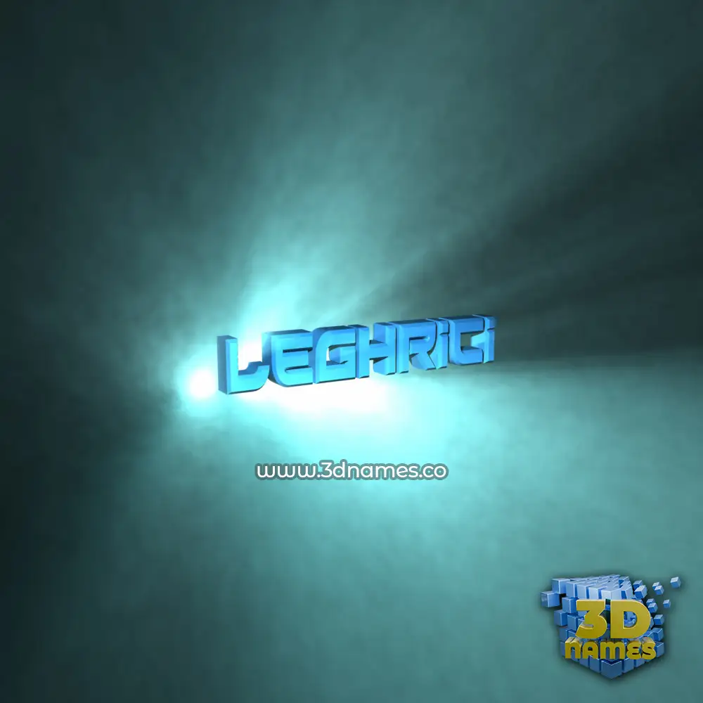 leghrici in Light Shine style - 3D name wallpaper