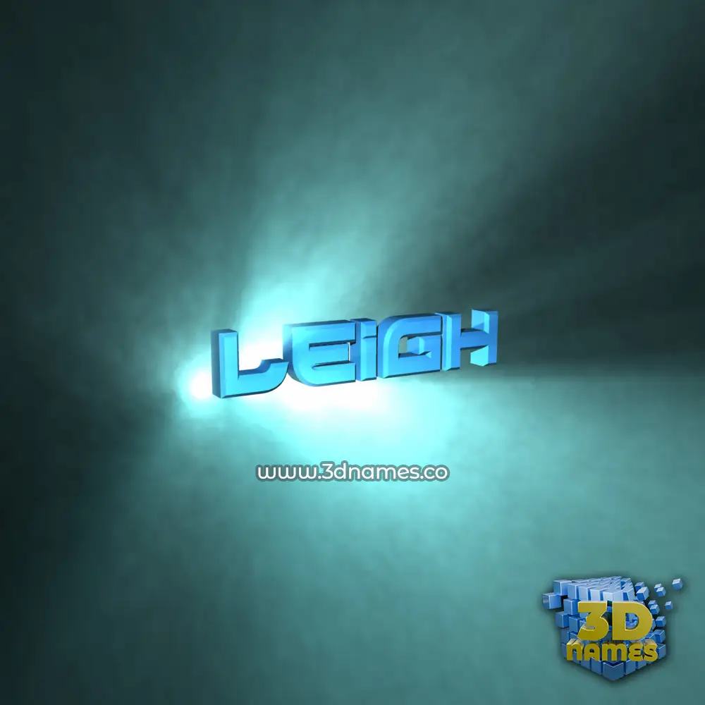 leigh in Light Shine style - 3D name wallpaper