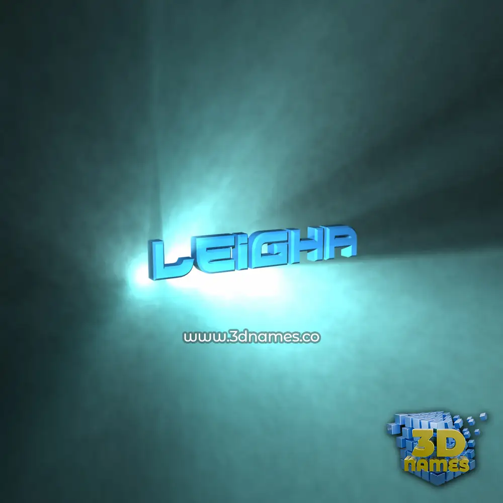 leigha in Light Shine style - 3D name wallpaper