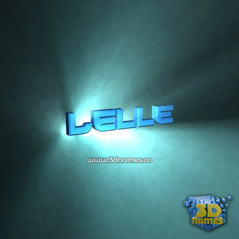 lelle in Light Shine style - 3D name wallpaper