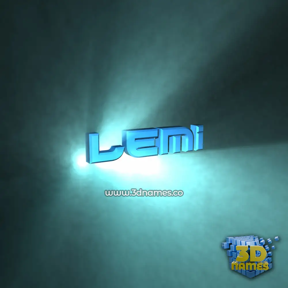 lemi in Light Shine style - 3D name wallpaper