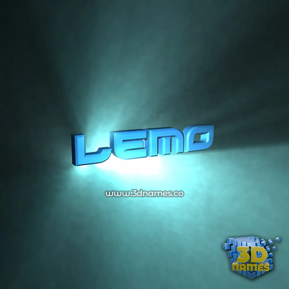 lemo in Light Shine style - 3D name wallpaper