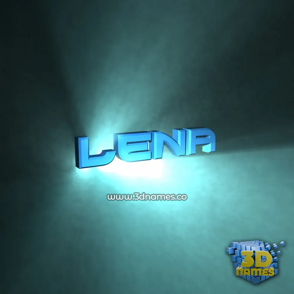 lena in Light Shine style - 3D name wallpaper