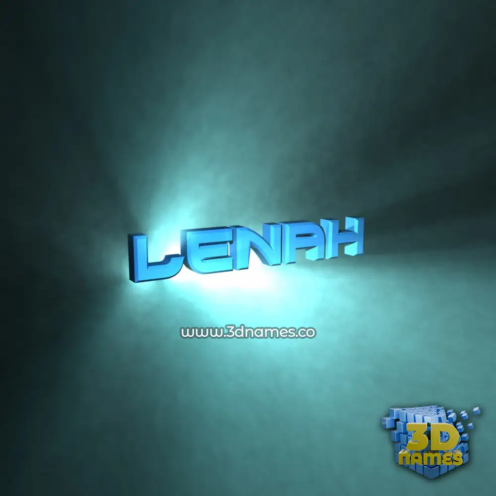 lenah in Light Shine style - 3D name wallpaper