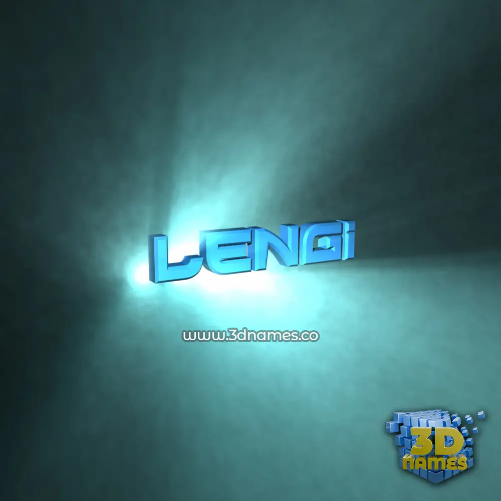 lengi in Light Shine style - 3D name wallpaper