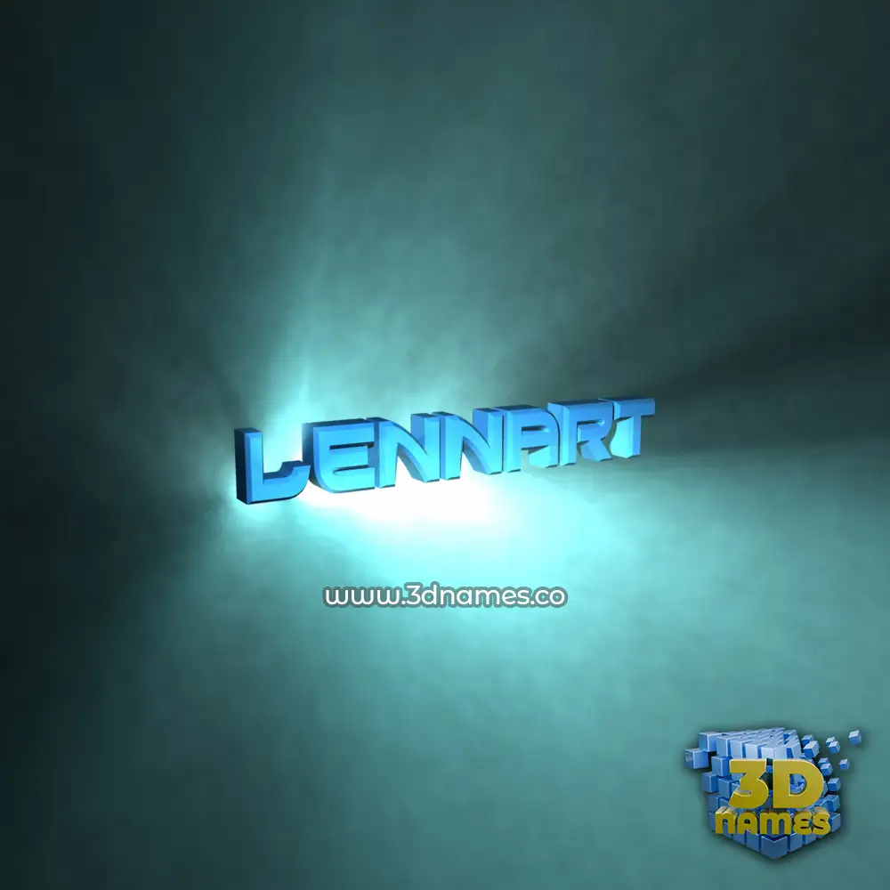 lennart in Light Shine style - 3D name wallpaper