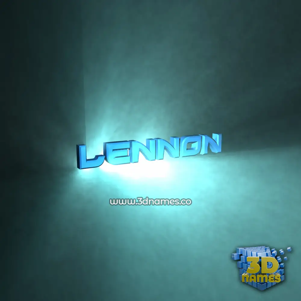 lennon in Light Shine style - 3D name wallpaper