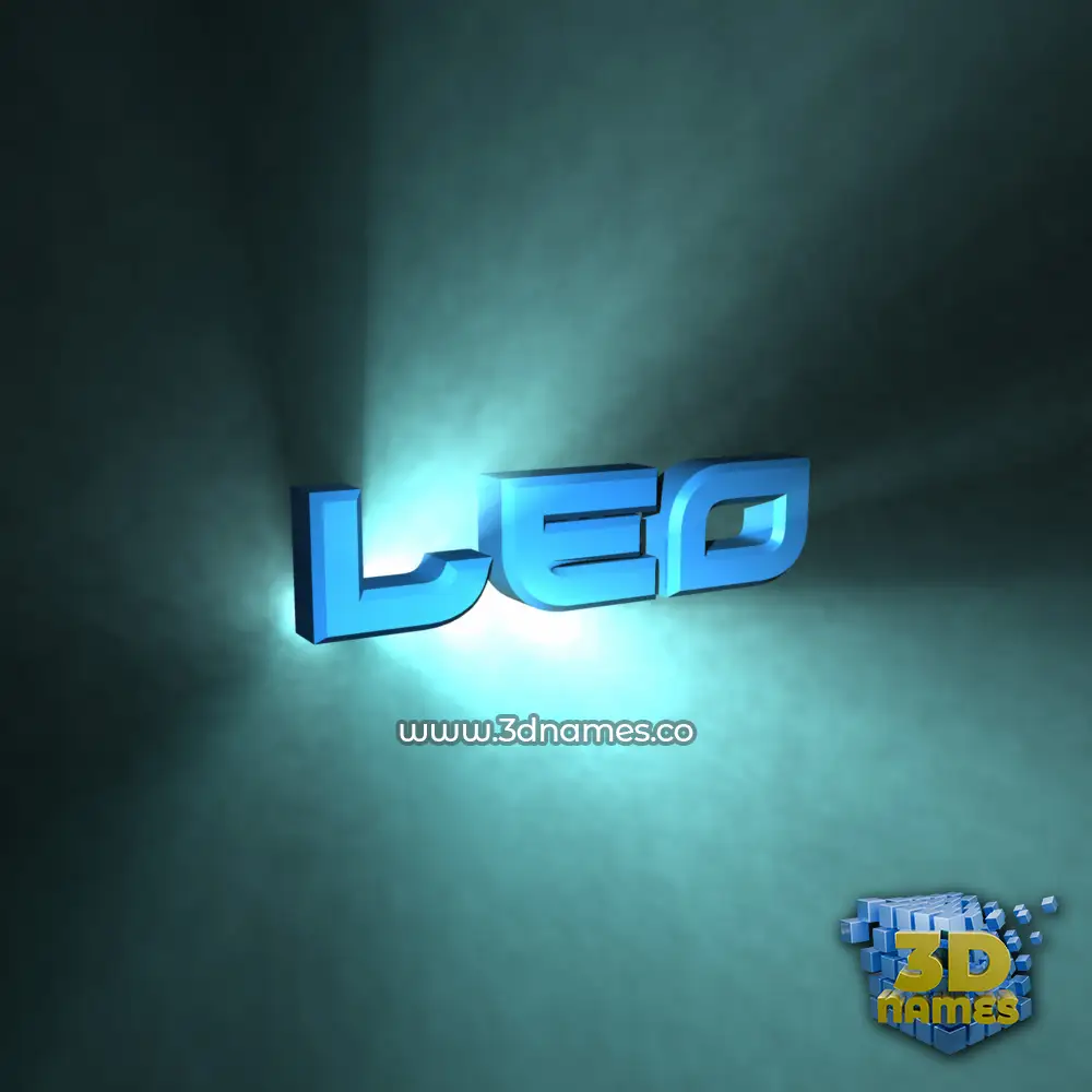 leo in Light Shine style - 3D name wallpaper