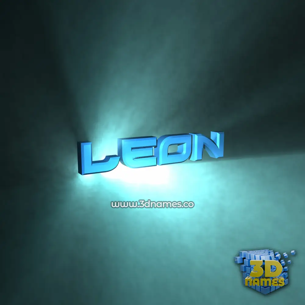 leon in Light Shine style - 3D name wallpaper