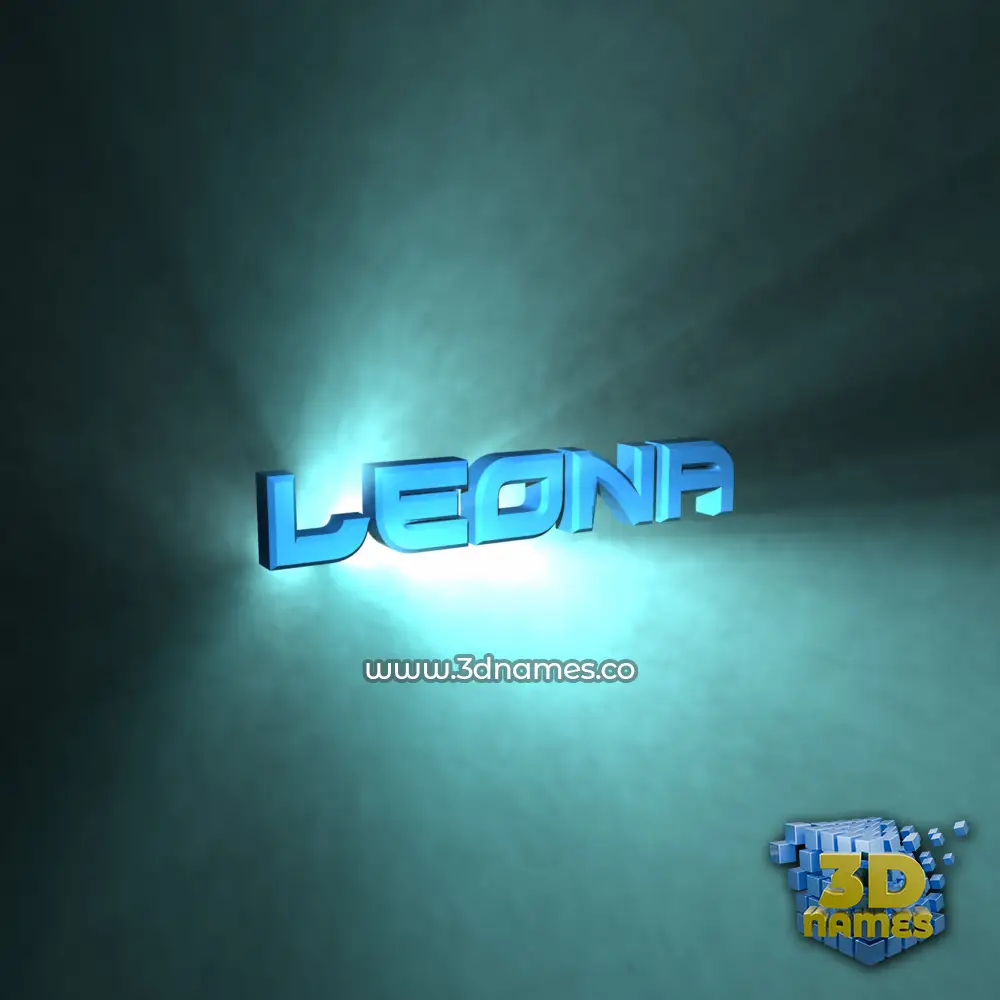 leona in Light Shine style - 3D name wallpaper