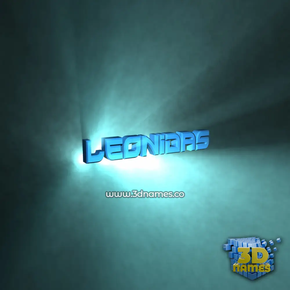 leonidas in Light Shine style - 3D name wallpaper