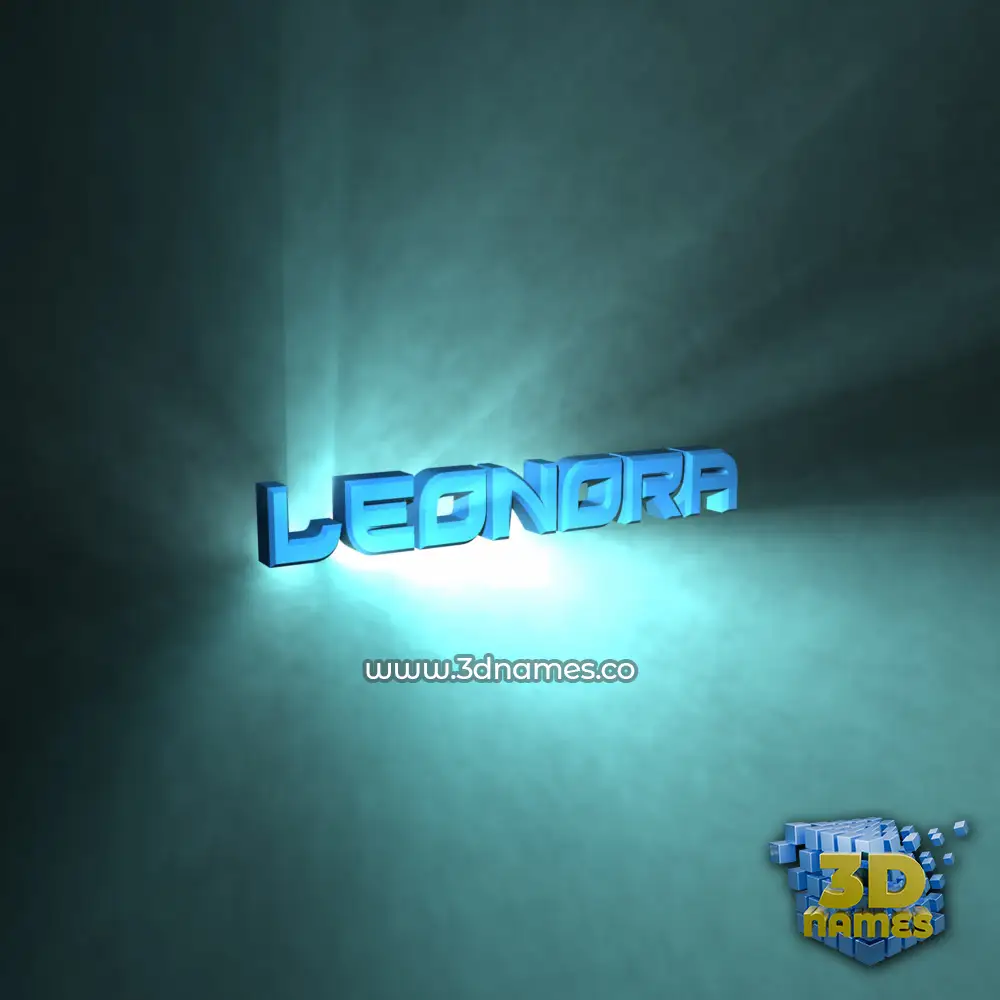 leonora in Light Shine style - 3D name wallpaper