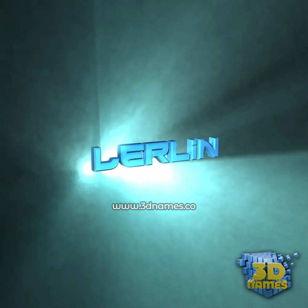 lerlin in Light Shine style - 3D name wallpaper