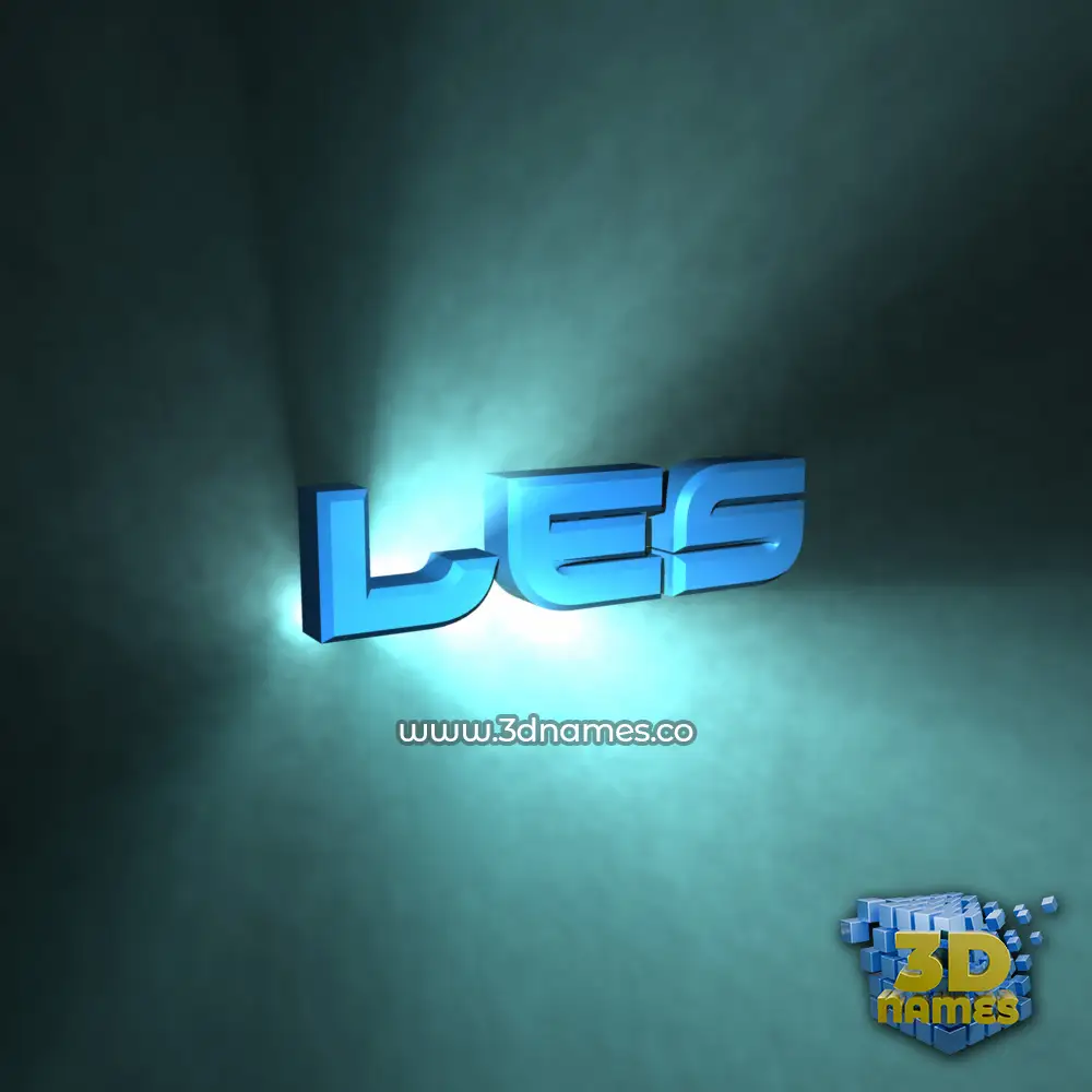 les in Light Shine style - 3D name wallpaper