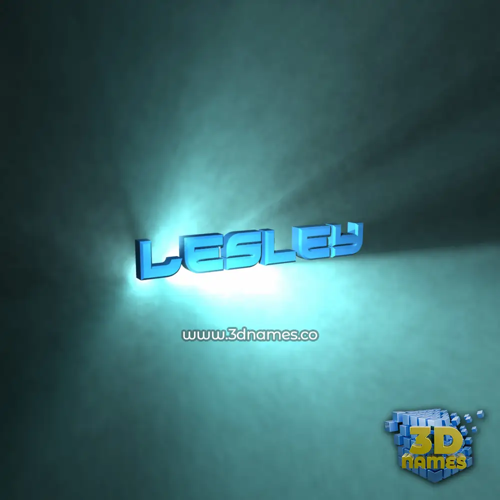 lesley in Light Shine style - 3D name wallpaper